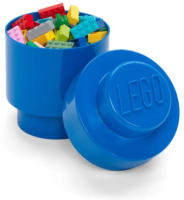Modrý úložný okrúhly box LEGO®
