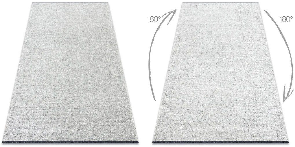 Koberec FLORENCE 24021 Jednofarebný, glamour, so strapcami, plocho tkaný, krémový