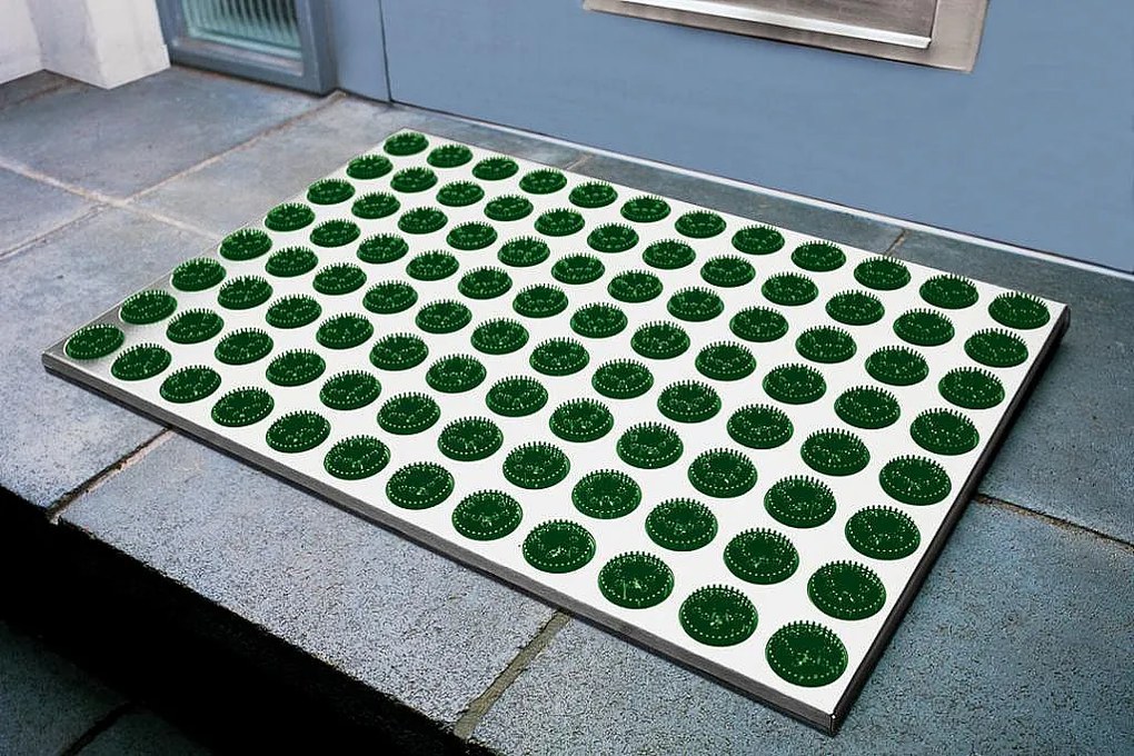 Rohožka RADIUS DESIGN (FEET - BACK 1 grün 508C) zelená