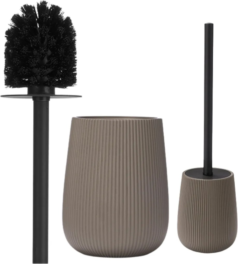WC kefa Stripe, sivá/s čiernymi prvkami