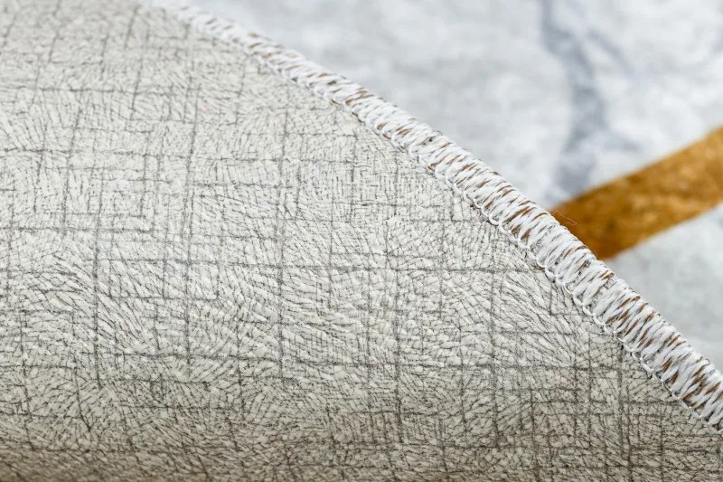 Dywany Łuszczów, Kusový koberec Miro 51518.806 Leaves grey/gold, 120x170, žltá, chodba / predsieň