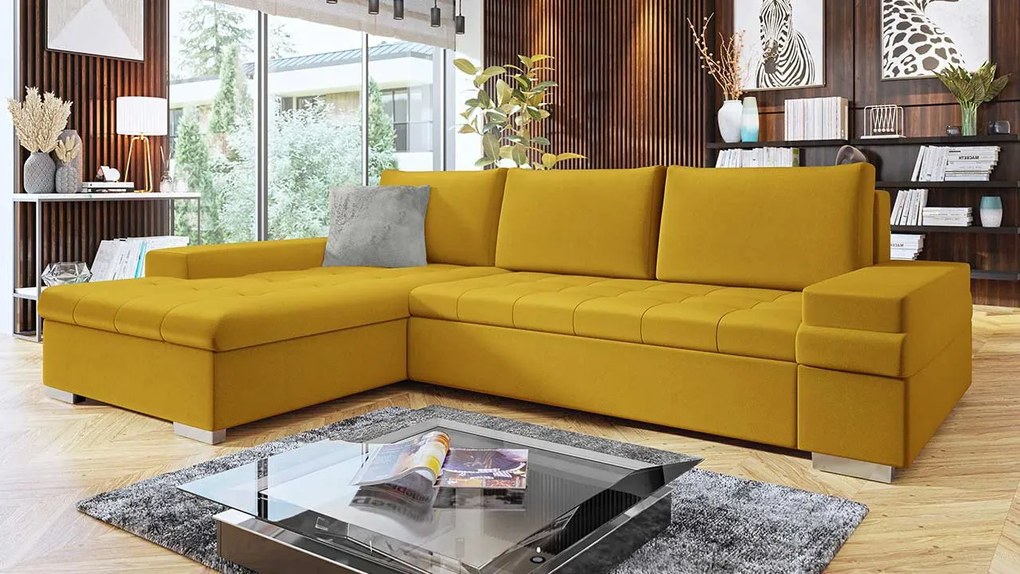 Rohová sedačka Canton Mini Premium, Dostupné poťahy: Magic Velvet 2216 + Magic Velvet 2216 + Magic Velvet 2216 - P137