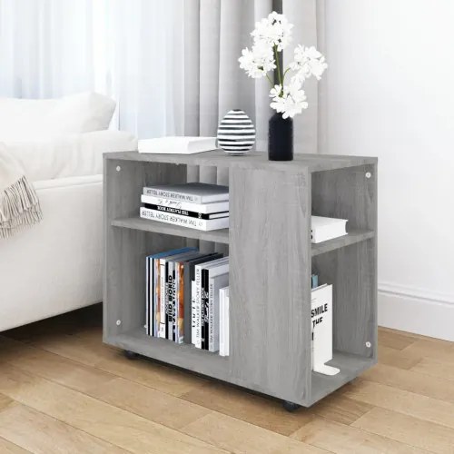 vidaXL Príručný stolík sivý dub sonoma 70x35x55 cm spracované drevo-