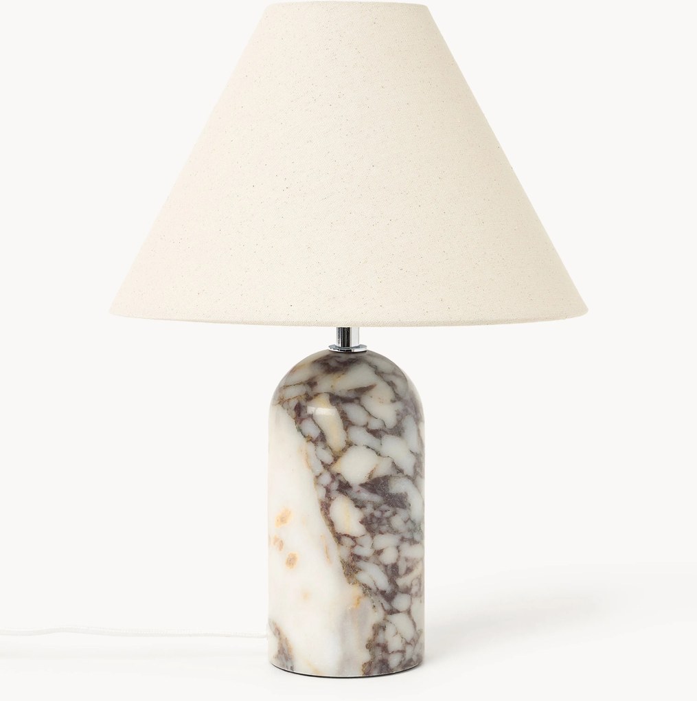 Stolová lampa's podstavcom z mramoru Calacatta Viola Gia