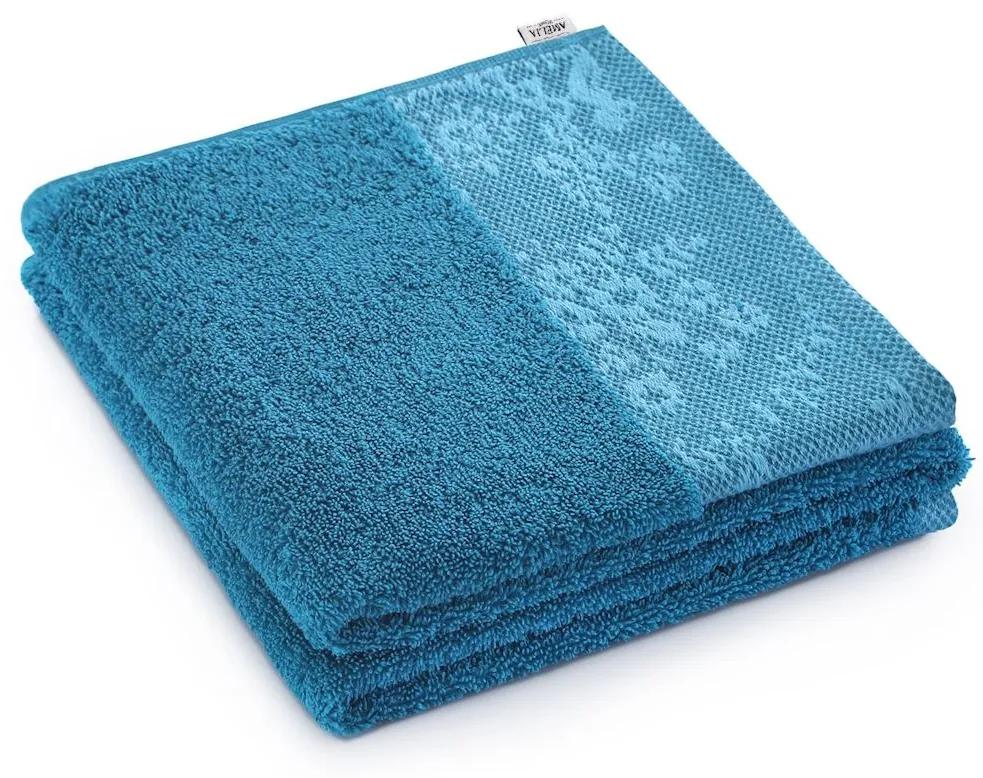 Bavlnený uterák AmeliaHome Crea 50 x 90 cm modrý/morský, velikost 50x90
