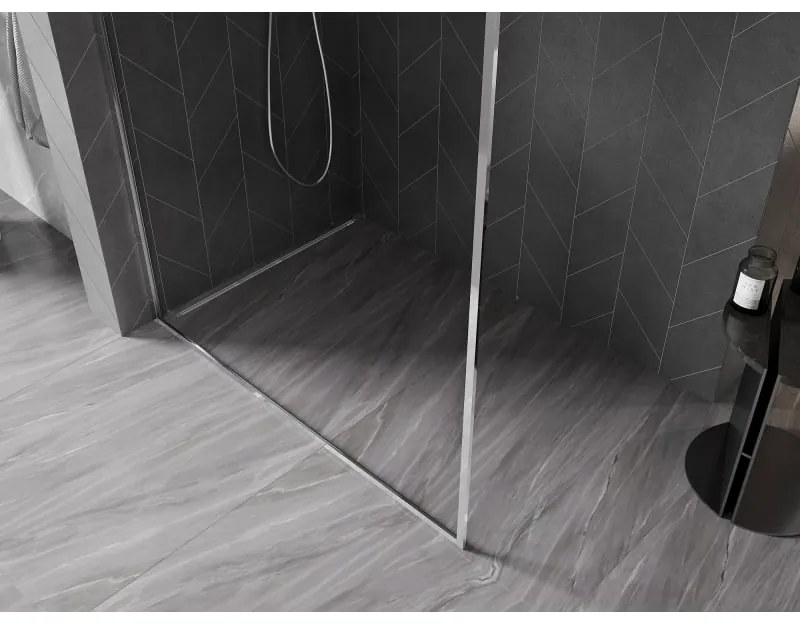 Mexen Kioto-F, sprchová zástena s rámom 130 x 202 cm, 8 mm číre sklo, chrómový profil, 800-130-104-01-00