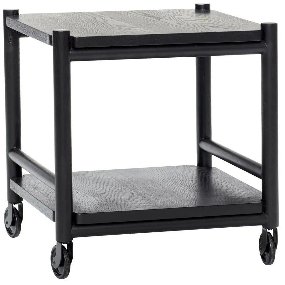 Servírovací stolík na kolieskach z dubového dreva 40x40 cm Norm – Hübsch