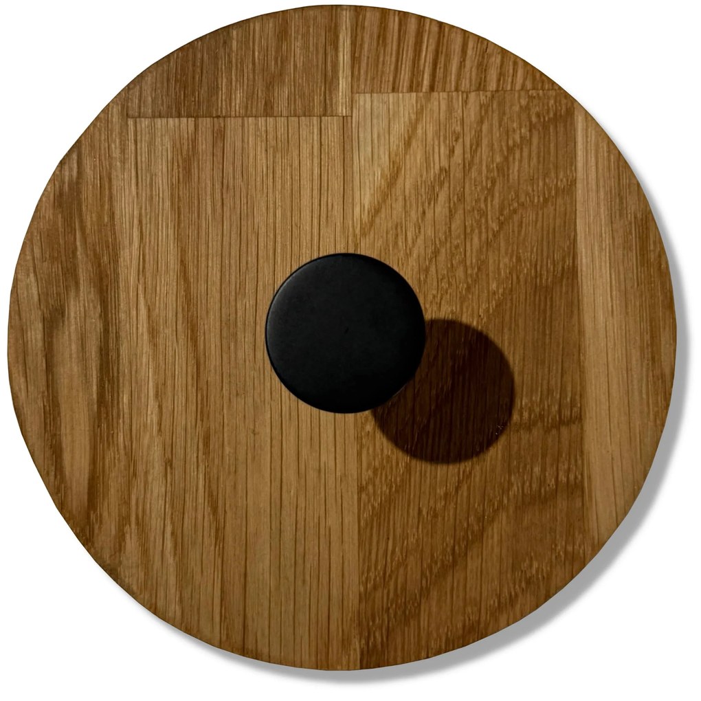 Dekorstudio Nástenný vešiak OVAL olejovaný dub - 3 kusy