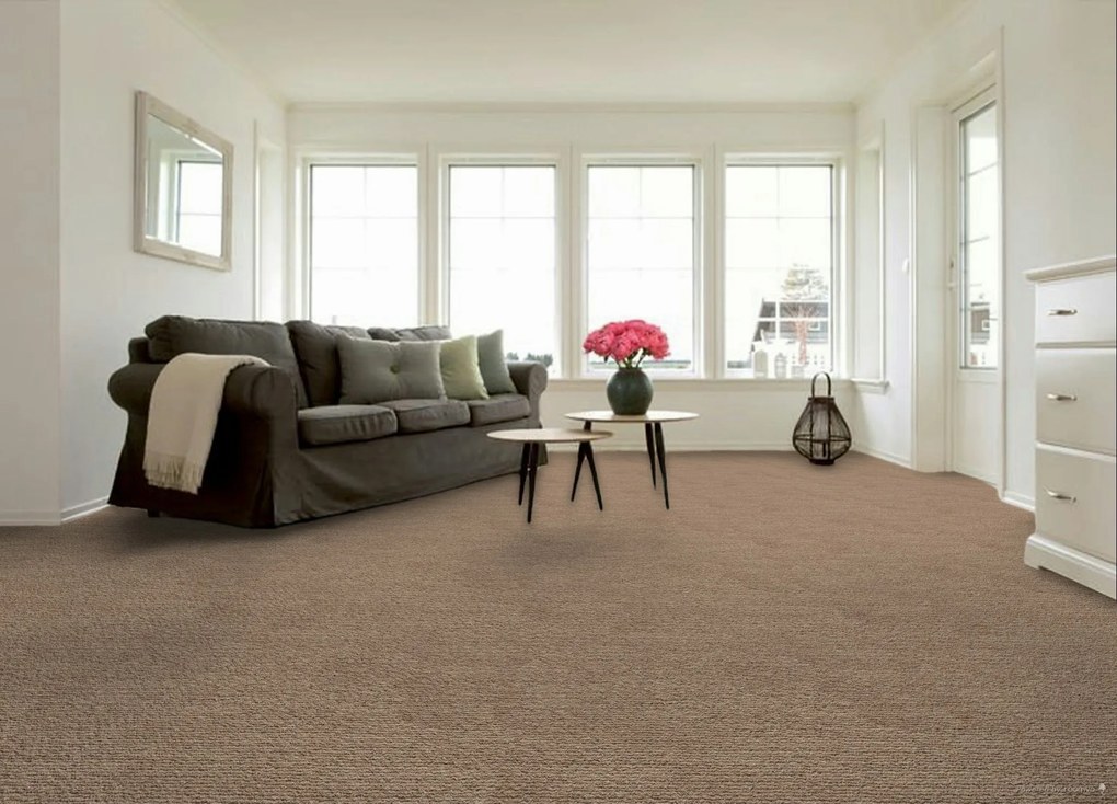 ITC, Koberec metráž Velveti 6953, na mieru, šíře 4m, hnedá, twinback (filc+juta), obchodné priestory