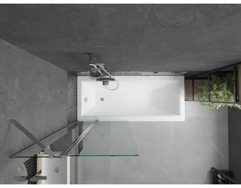 Mexen Flip, vaňová zástena 1-krídlová 80 x 150 cm, otočné krídlo, 6 mm číre sklo, chrómový profil, 894-080-101-01-00