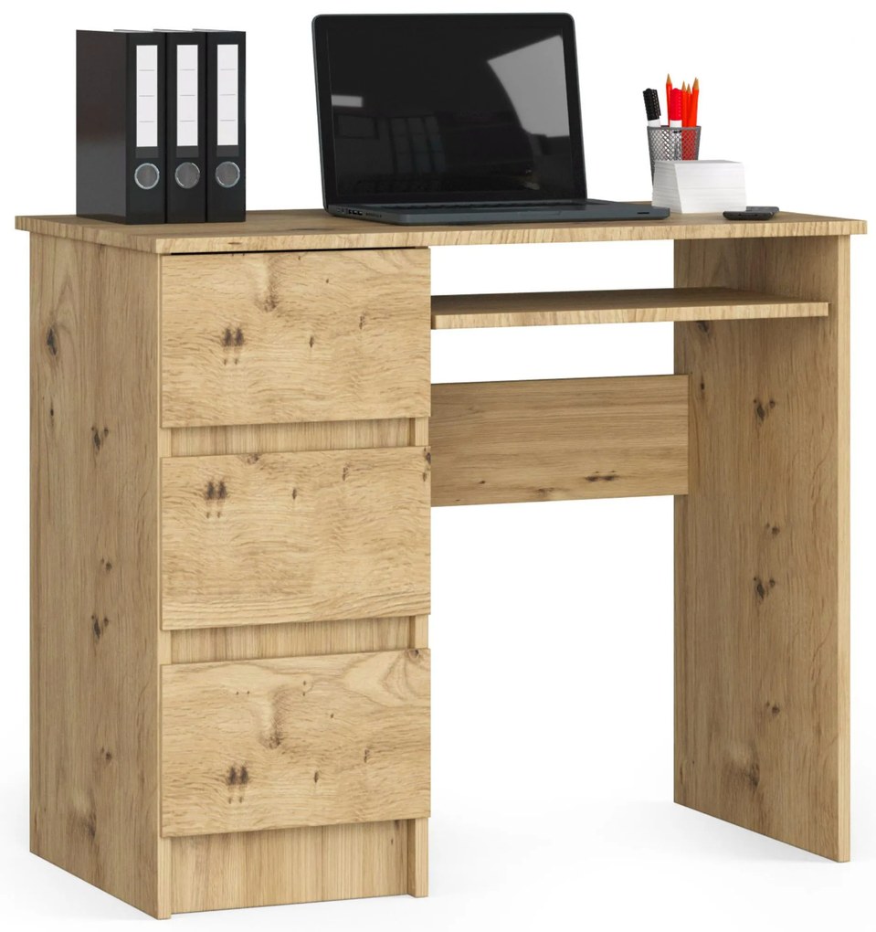 PC stolík Benicio (dub artisan) (L). Akcia -23%. Vlastná spoľahlivá doprava až k Vám domov. 1070950