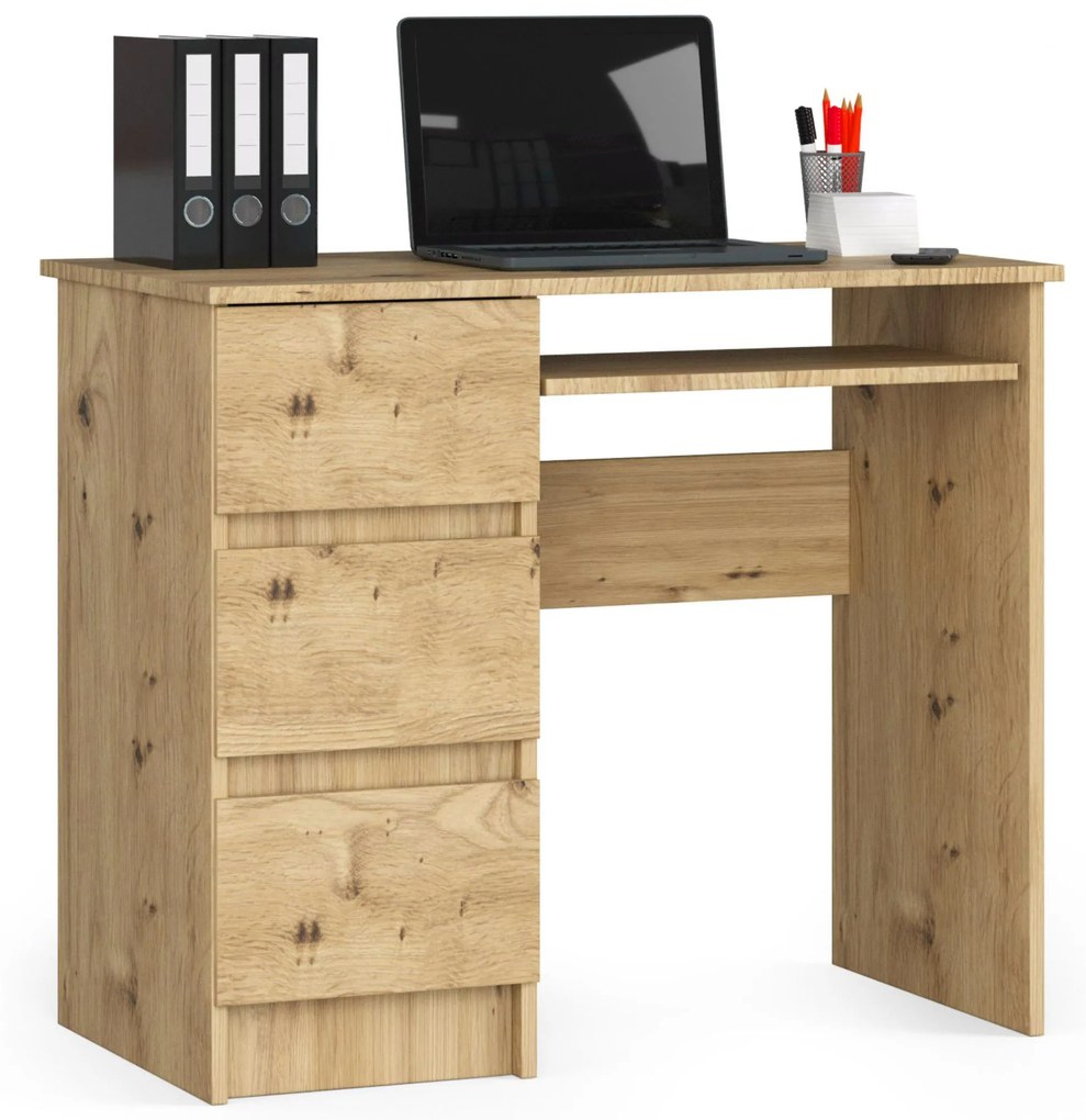 PC stolík Benicio (dub artisan) (L). Akcia -44%. Vlastná spoľahlivá doprava až k Vám domov. 1070950