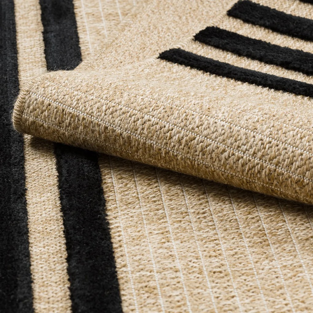 Kusový koberec Spark 0689 beige/black, 180x270, béžová, chodba / predsieň, Dywany Łuszczów
