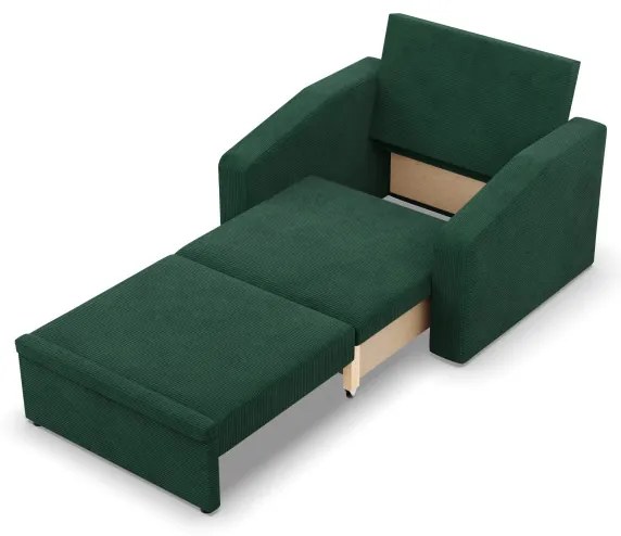 Kreslo ORBIT Poso rozkladacie, fľaškovo zelené