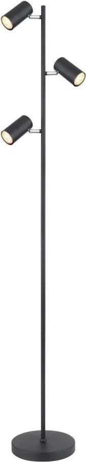 Globo 57910SB - Stojacia lampa ROBBY 3xGU10/5W/230V čierna