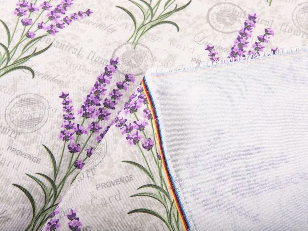Biante Dekoračný záves PML-033 Provence levandule 145x210 cm