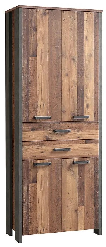Skriňa Symmach 2S4D old-wood vinteage/betón