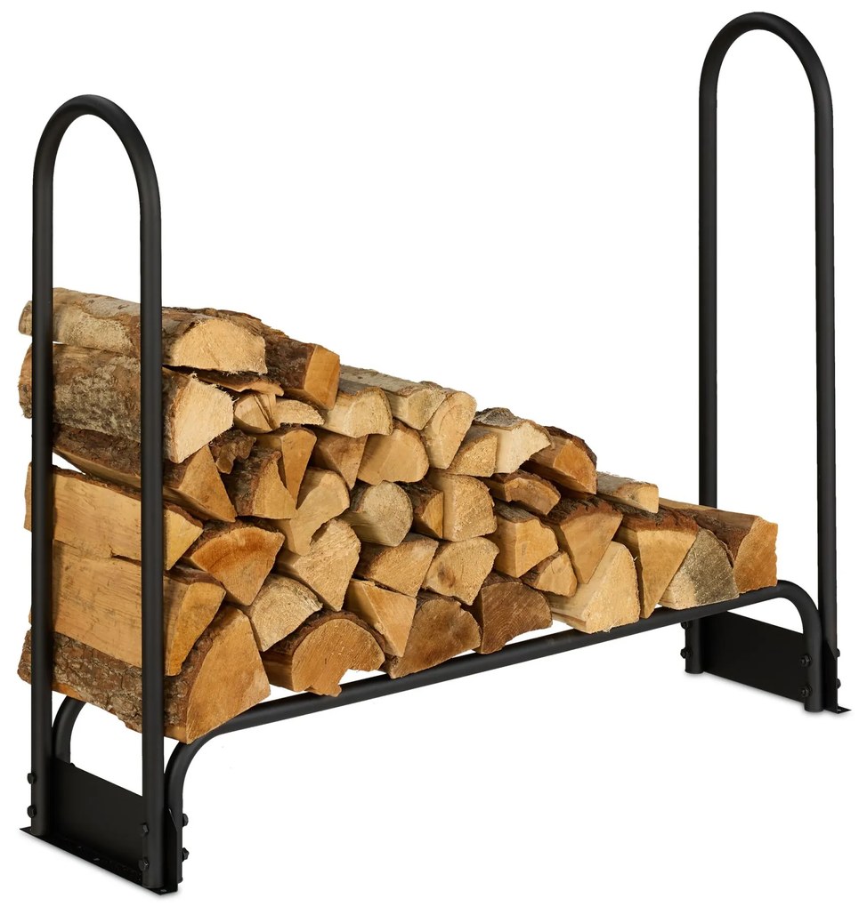 Kovová polica na palivové drevo RD49079, 110 cm