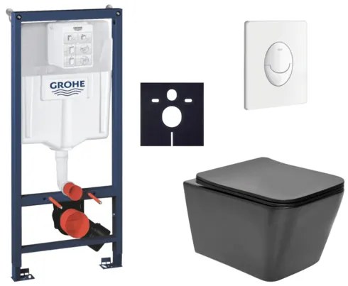 Závesný wc set do ľahkých stien / predstenová montáž SAT Infinitio SIKOGRSIN12BSASH0