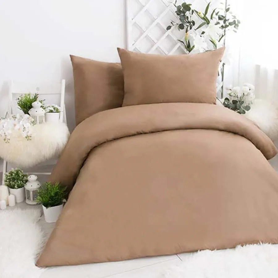 XPOSE® Bavlnené obliečky na dve postele EVITA EXCLUSIVE - hnedá