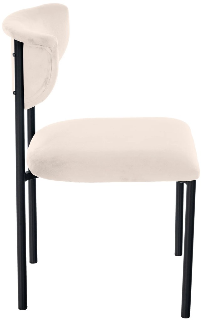 Stolička pre návštevy Gambell zamat - krémová