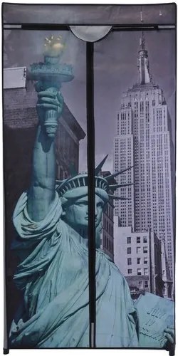 Textilná šatníková skriňa 75 x 160 x 45 cm, New York