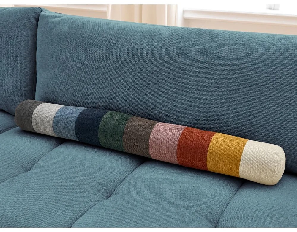 Modrá rozkladacia/s úložným priestorom rohová pohovka (ľavý roh/do L) Fuji – Bobochic Paris