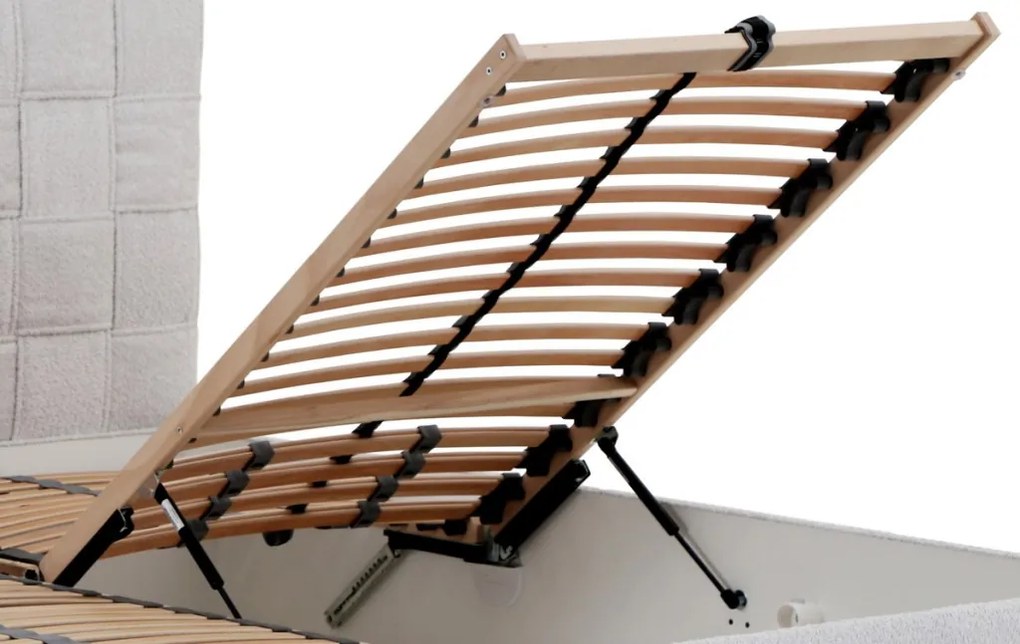 Posteľ Fendi 180x200 cm, svetlo šedá látka