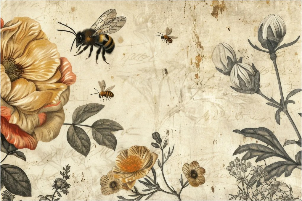 Obraz - Včelia lúka (90x60 cm)