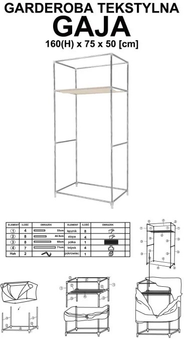 Šatníková skriňa GAJA VITTO hnedá