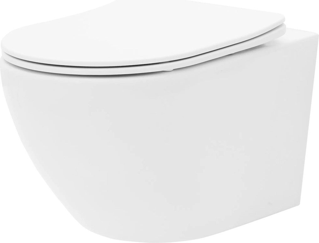 Súprava závesnej WC misy REA CARLO FLAT Mini Rimless + závesného Bidetu REA CARLO Mini