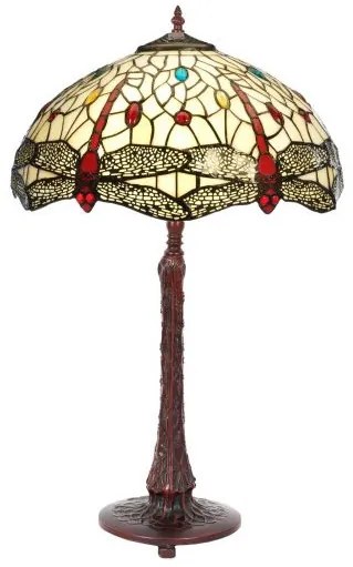 Veľká vitráž lampa VÁŽKA JANTAR 72*Ø55