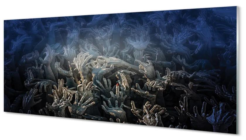 Obraz plexi Hands modré svetlo 120x60 cm