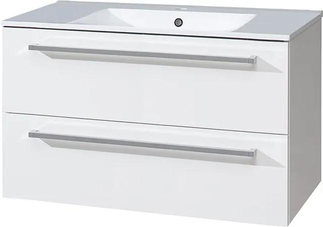 Mereo CN662 skrinka s umývadlom 100 cm, biela/biela