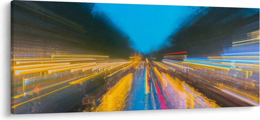 Obraz - Maľba abstrakcie (120x50 cm)