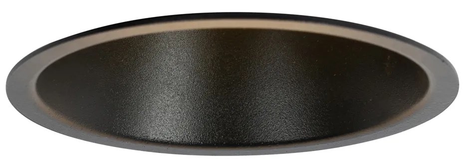 Sada 12 vstavaných bodových svetiel čiernych GU10 70 mm IP44 - Dept