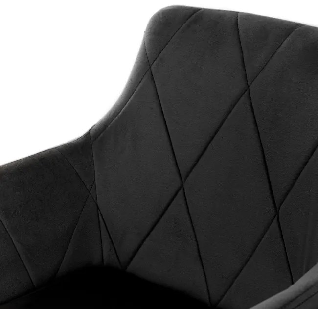 Jedálenská stolička FELLICE zamatová čierna ALL 847276