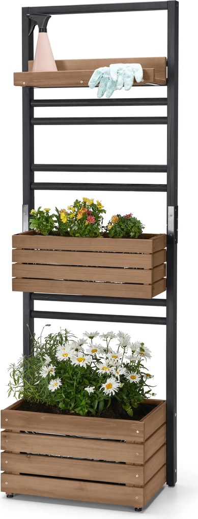 Stojan na kvetináče s možnosťou ľubovoľného zavesenia regálov »Elin«