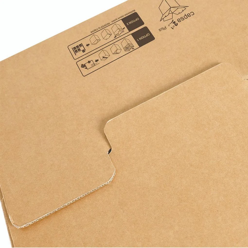 10x Kartónové krabice a kôš 2v1 - 46x34x23cm