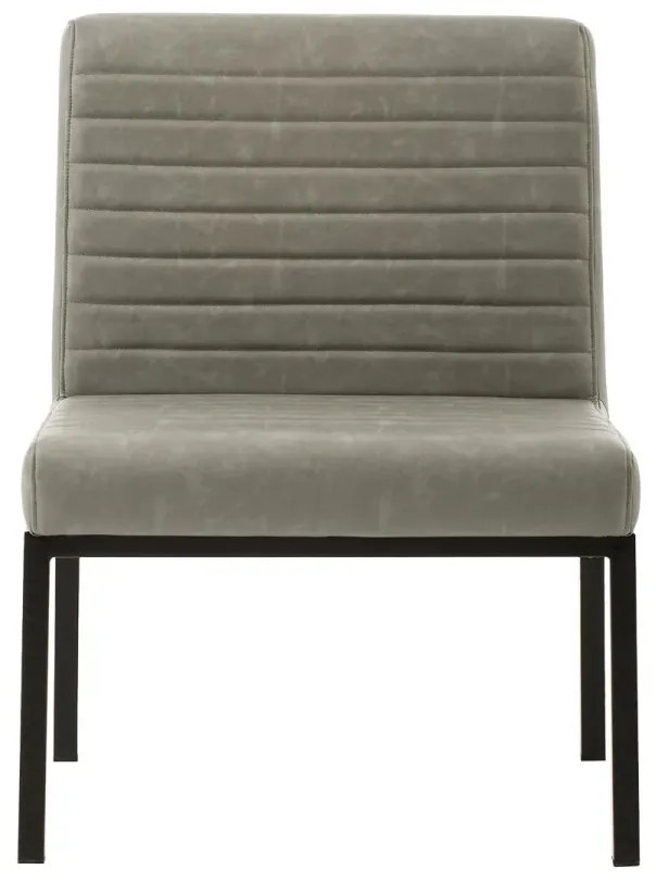 furniture-nabytek.cz - Čalúnená stolička Wingston XXL, nosnosť 250 kg, umelá koža / kov, šedozelená