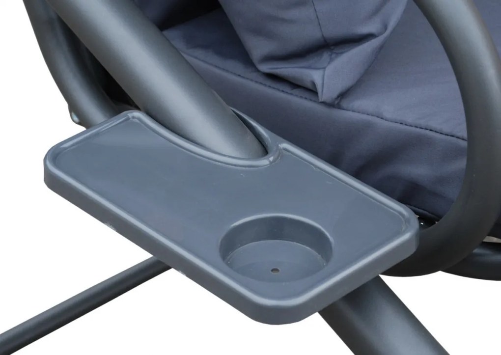 Záhradná hojdačka RAMIZ 8011 - sivá so vzorom