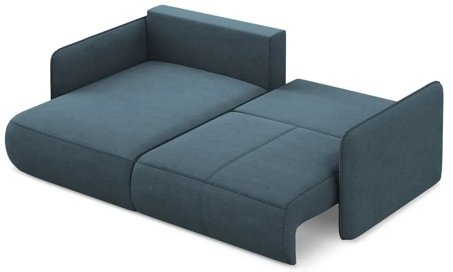 Modrá rozkladacia/s úložným priestorom rohová pohovka (ľavý roh) Nanea – Makamii