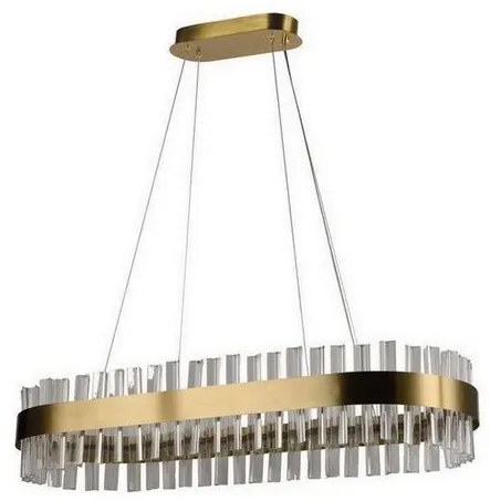 LED Stmievateľný krištáľový luster na lanku LED/45W/230V + diaľkové ovládanie