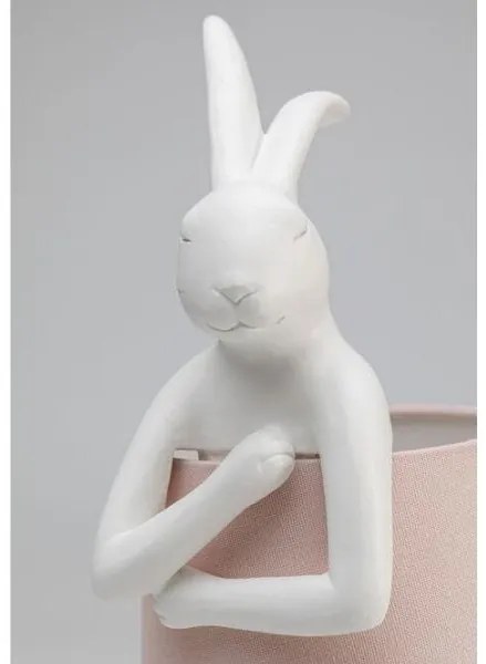 Animal Rabbit stolová lampa biela/ružová 50 cm