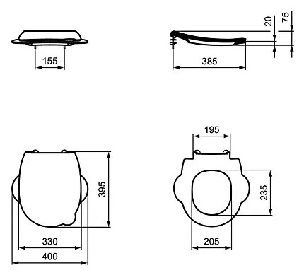 Vima Vima - WC sedátko, biela 826