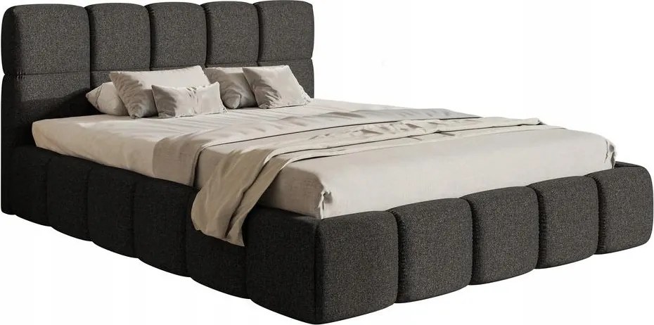 Manželská posteľ 140 cm Cirsten 140 (s roštom, s úl. priest.) (grafit)