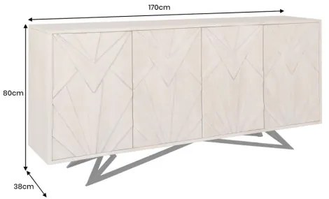 Komoda 45881 170cm Metropolitan Drevo Mango Bielené - Komfort-nábytok