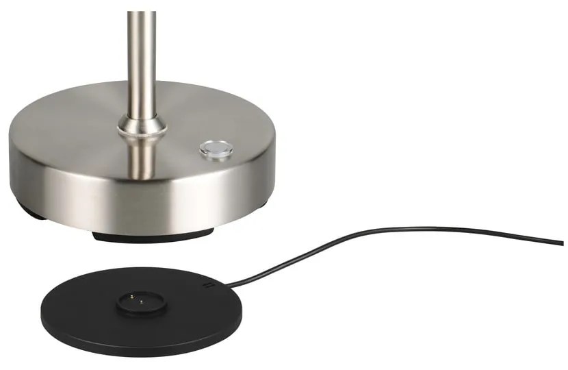 LED stolová lampa v striebornej farbe (výška 45 cm) Moreno – Trio