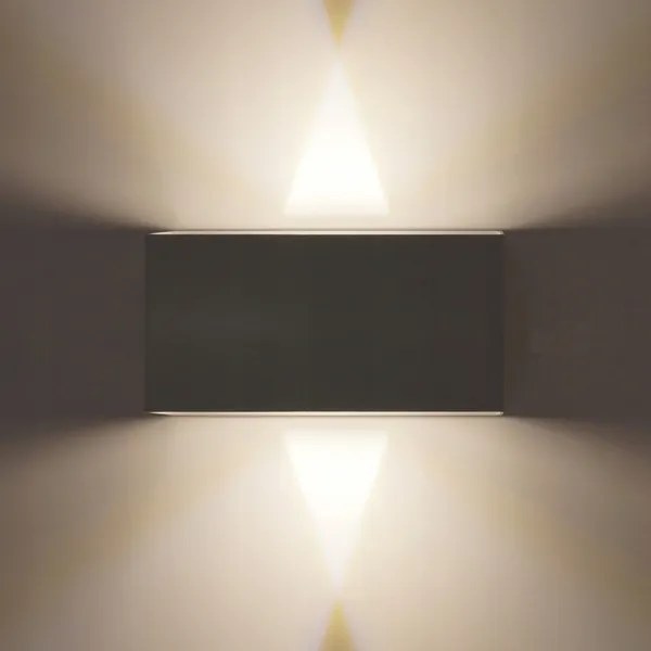 LED Vonkajšie nástenné svietidlo LED/12W/230V IP54 čierna