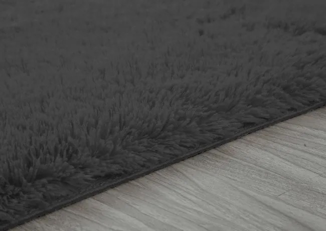 Protišmykový koberec SHAGGY tmavosivý
